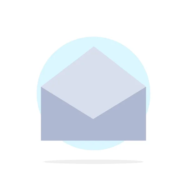 E-mail, poczta, wiadomość, Otwórz abstrakcyjny okrąg tło płaski kolor — Wektor stockowy