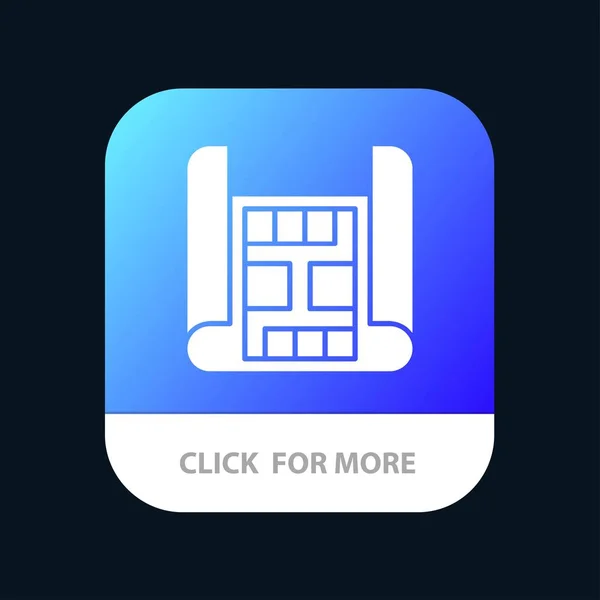 Karte, Bau, Gebäude mobile App-Taste. Android und ios g — Stockvektor