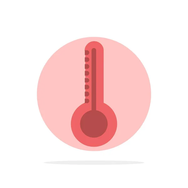 Temperatura, Termómetro, Clima Resumen Círculo Fondo Fla — Archivo Imágenes Vectoriales