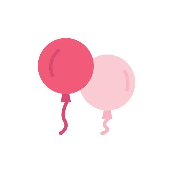 Globos, Mosca, Icono de color plano de primavera. Banner icono vectorial Templ — Archivo Imágenes Vectoriales