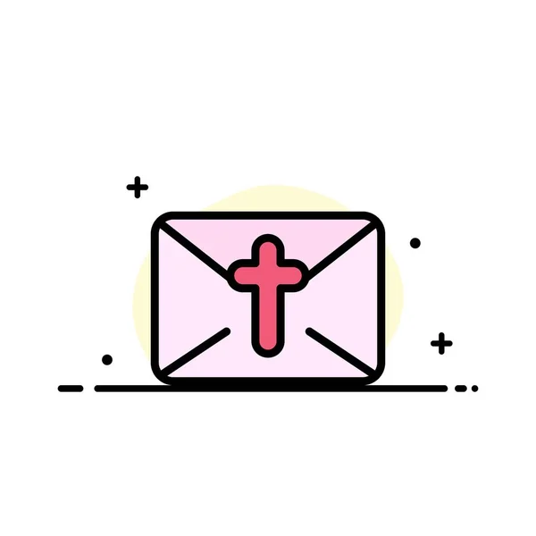 Massage, Mail, Holiday, Easter  Business Flat Line Filled Icon V