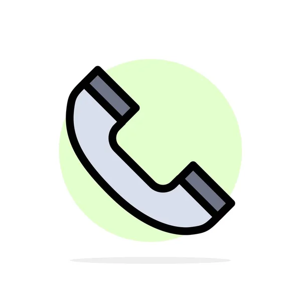 Anruf, Telefon, Telefon abstrakter Kreis Hintergrund flache Farbe ico — Stockvektor