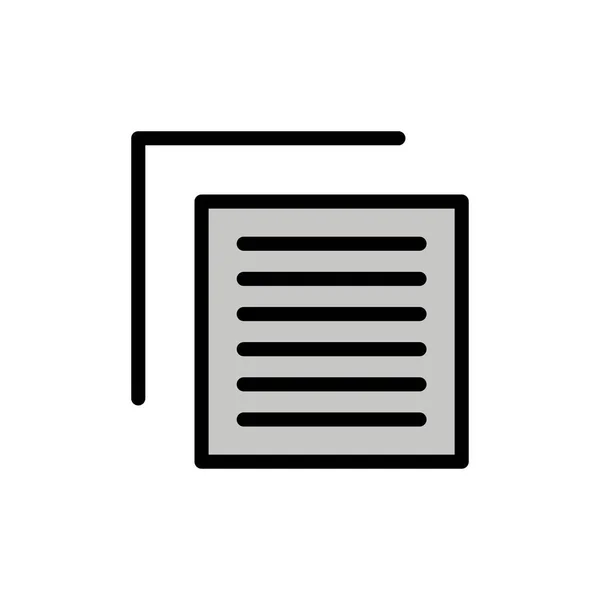 Dokument, Datei, Benutzer, Benutzeroberfläche flaches Farbsymbol. Vektorsymbol ba — Stockvektor