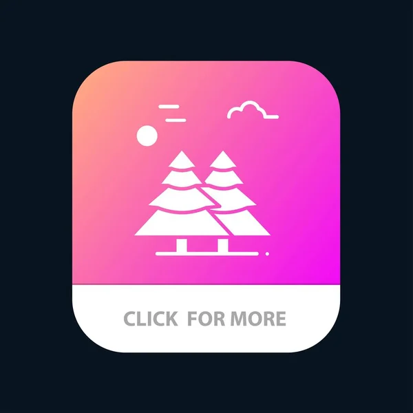 알프스, 북극, 캐나다, 소나무, 스칸디나비아 모바일 앱 Butto — 스톡 벡터