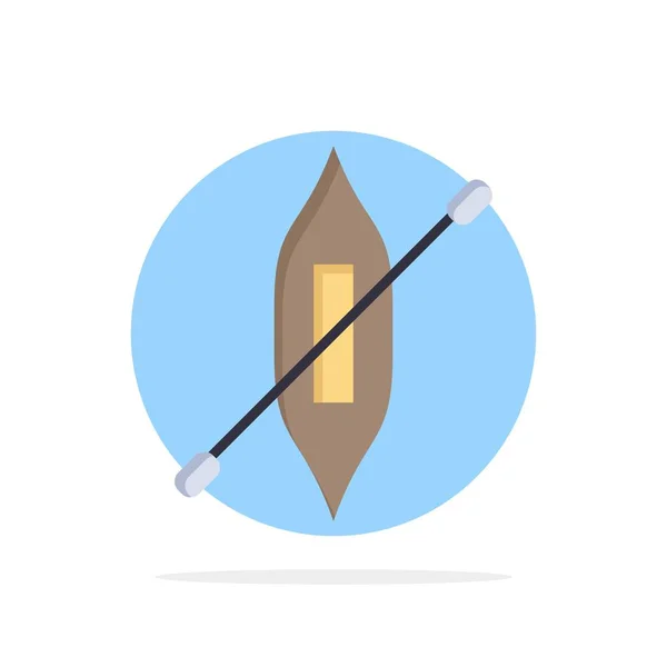 Boat, Canoe, Kayak, Ship Abstract Circle Background Flat color I — Stock Vector