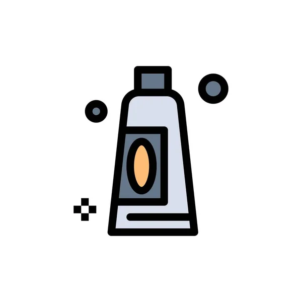 Crème, schoonmaken, schone platte kleur pictogram. Vector pictogram banner Temp — Stockvector