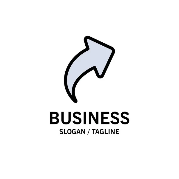 Pijl, omhoog, rechts Business logo sjabloon. Platte kleur — Stockvector