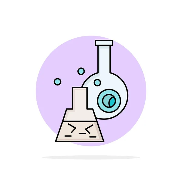 Copo, laboratório, teste, tubo, vetor de ícone de cor plana científico — Vetor de Stock