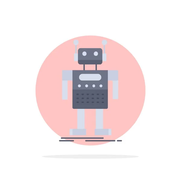 Робот, android, штучний, бот, технологія плоского кольору іконка Vect — стоковий вектор