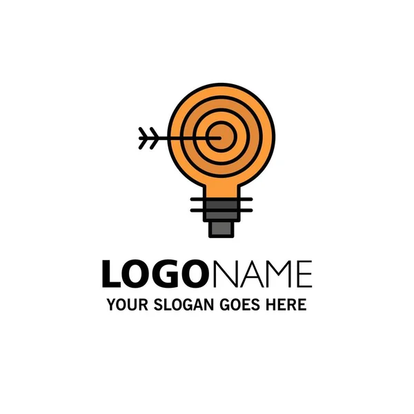 Target, darts, doel, oplossing, lamp, idee Business logo template — Stockvector