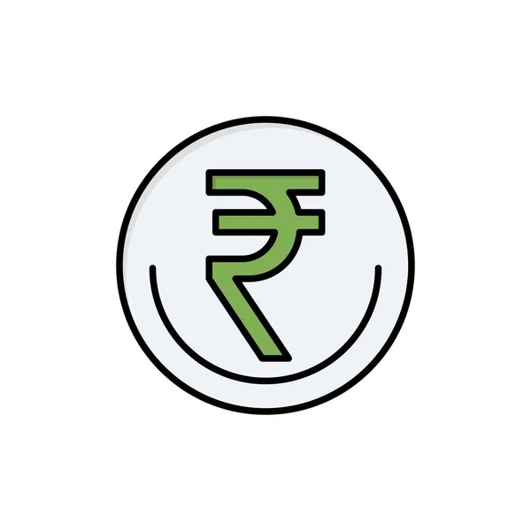 Obchod, měna, finance, indický, INR, Rupie, obchodní plochý sloupec — Stockový vektor
