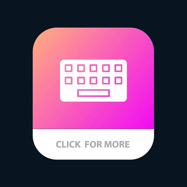 Keyboard, Typing, Board, Key Mobile App Button. Android и IOS — стоковый вектор