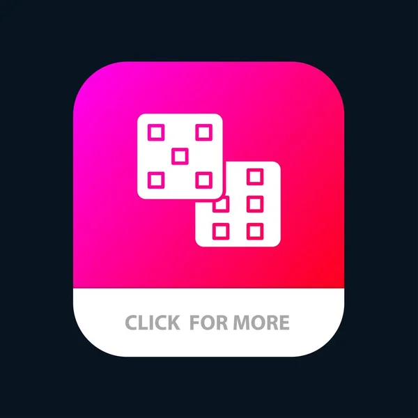 Würfel, Gaming, Wahrscheinlichkeit mobile App-Icon-Design — Stockvektor