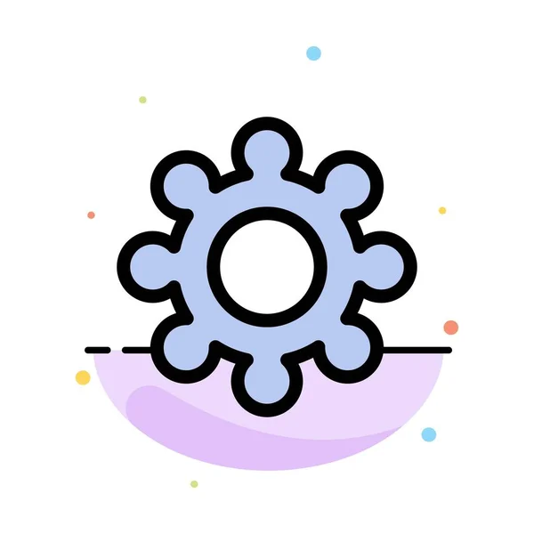 Engranaje, ajuste, Cogs Plantilla abstracta del icono del color plano — Vector de stock