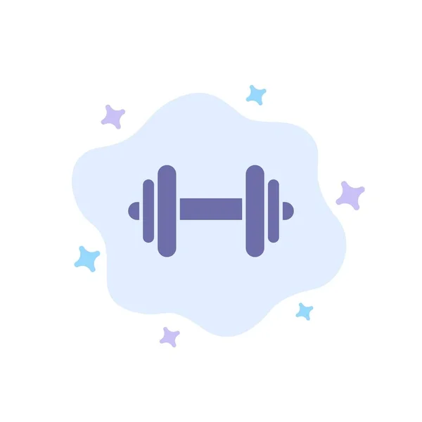 Dumbbell, fitness, sport, motivační modrá ikona na abstraktním mraku — Stockový vektor