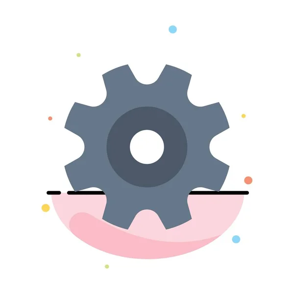 Cogs, Gear, Setting, Wheel Abstract Flat Color Icon Template — Stock Vector