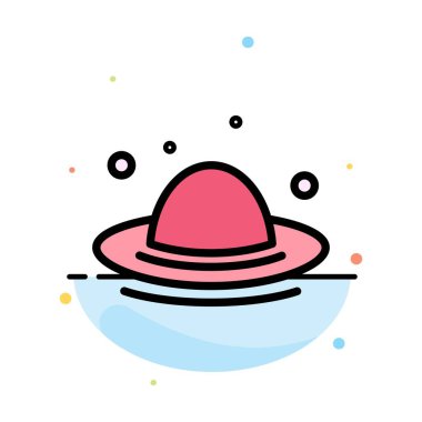 Kap, Moda, Şapka, Bahar Soyut Düz Renk Simge Şablonu