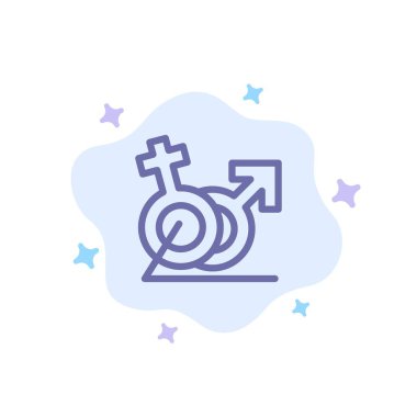 Erkek, Kadın, İşaret, Gander, Soyut Bulut B Kimlik Mavi Simge