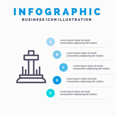 Kutlama, Hıristiyan, Cross, Paskalya Hattı simgesi ile 5 adım önce