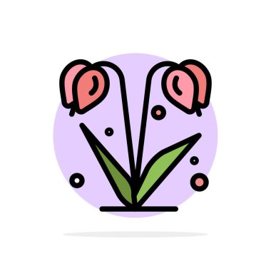 Çiçek, çiçek, Doğa, bahar soyut daire arka plan düz c