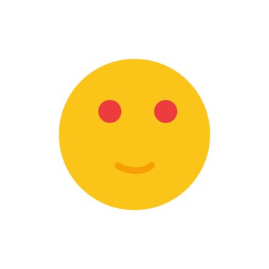 Utandım, Emojis, Okul, Çalışma Düz Renk Simgesi. Vektör simgesi