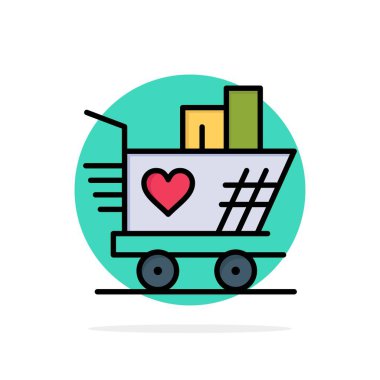 Arabası, Aşk, Düğün, Kalp Soyut Daire Arka Plan Düz co