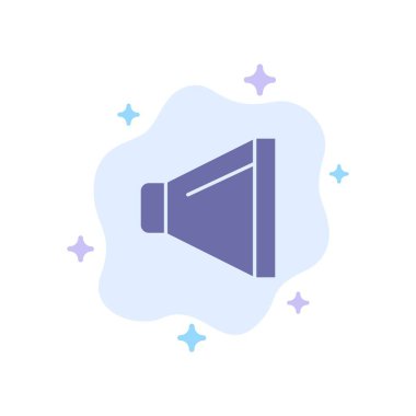 Ses, Sözcü, Soyut Bulut Arkaplanı Mavi Simge