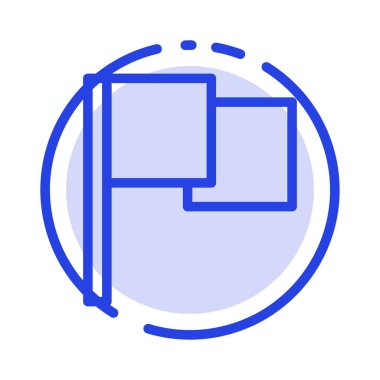 Temel, Bayrak, Ui Mavi Noktalı Çizgi Simgesi