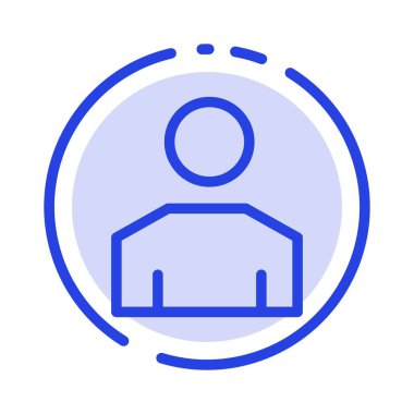 Avatar, Erkek, İnsanlar, Profil Mavi Noktalı Çizgi Simgesi