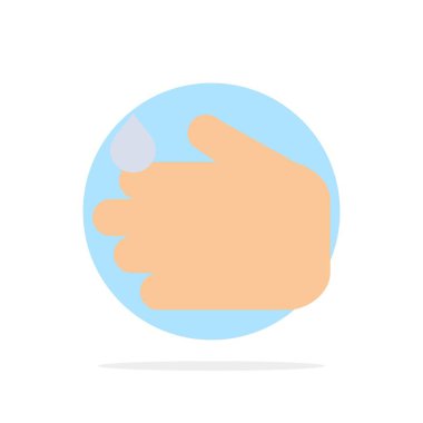 Temizlik, El, Sabun, Yıkama Soyut Daire Arka Plan Düz renk