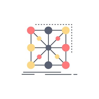 Veri, çerçeve, Uygulama, küme, karmaşık Düz Renk Simgesi Vektör