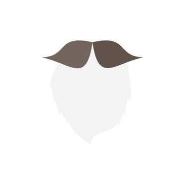 bıyık, Hipster, movember, ayılı, erkek Düz Renk Simge Vektör