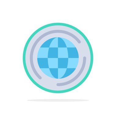 Dünya, Küre, Büyük, Soyut Daire Arka Plan Düz renk I düşünün