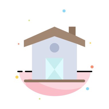 Ev, Ev, Kanada Soyut Düz Renk Simgesi Şablonu