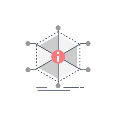 Veri, yardım, bilgi, bilgi, kaynaklar düz renk simge vektör