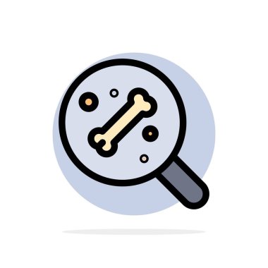 Arama, Kemik, Bilim Soyut Daire Arka Plan Düz renk Simgesi