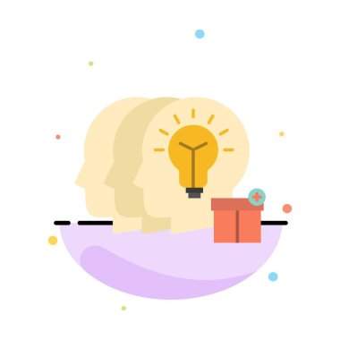 Fikir, Paylaşım, Transfer, Personel Soyut Düz Renk Simgesi Şablonu