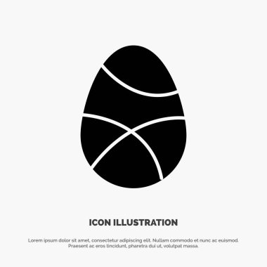Kutlama, Dekorasyon, Paskalya, Yumurta, Tatil katı Glyph Icon v