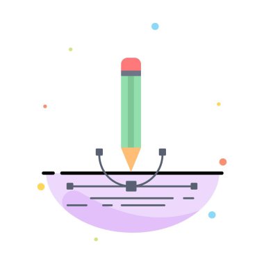 Çizim, tasarım, kalem, grafik, çizmek düz renk simge vektör