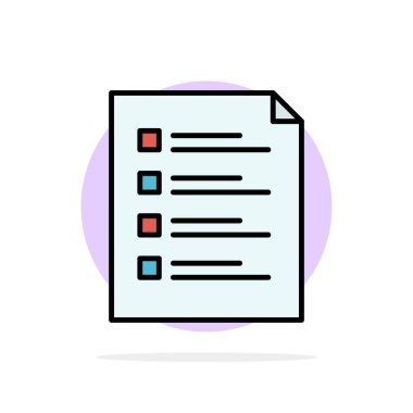 Kontrol Listesi, Kontrol, Dosya, Liste, Sayfa, Görev, Test Özet Circl