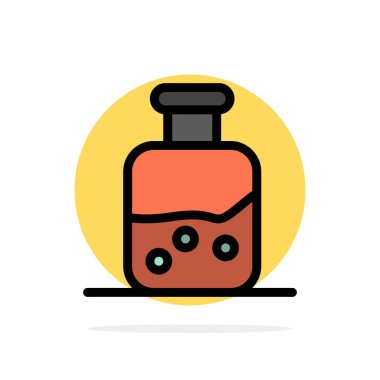 Laboratuvar, Test, Bilim, Şişe Soyut Daire Arka Plan Düz renk