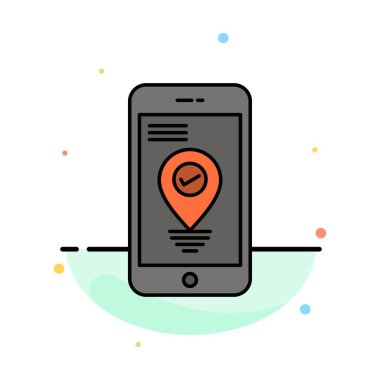 Navigasyon, Konum, İşaretçi, Akıllı Telefon Soyut Düz Renk Ic