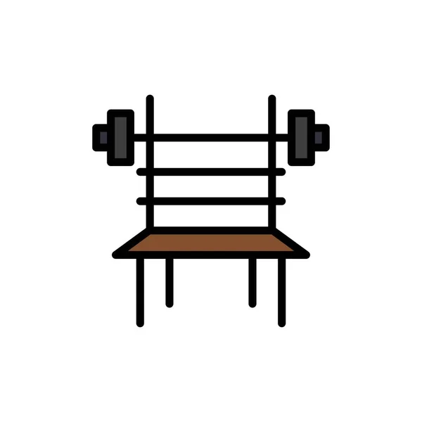 Balance, Dumbbell, Fitness, Gym, Machine  Flat Color Icon. Vecto — Stock Vector