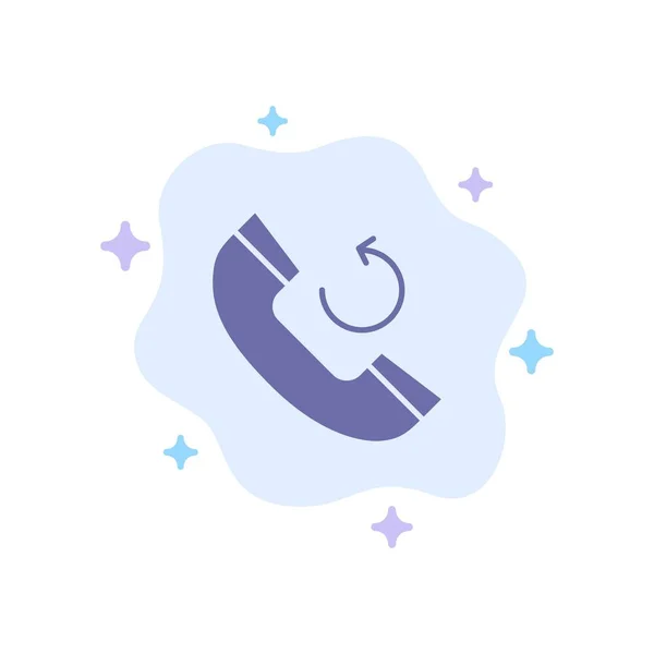 Call, Phone, Callback Blue Icon op abstracte Cloud achtergrond — Stockvector