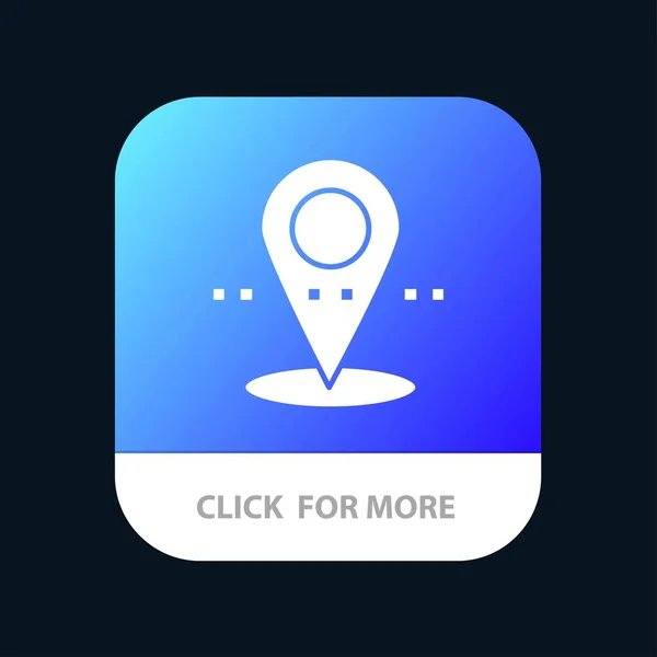 Место, Pin, Point Mobile App Button. Android и IOS Glyph Ve — стоковый вектор