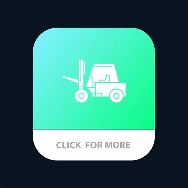 Кнопка "Подъем, подъем, грузовик, транспортное мобильное приложение". Android и — стоковый вектор