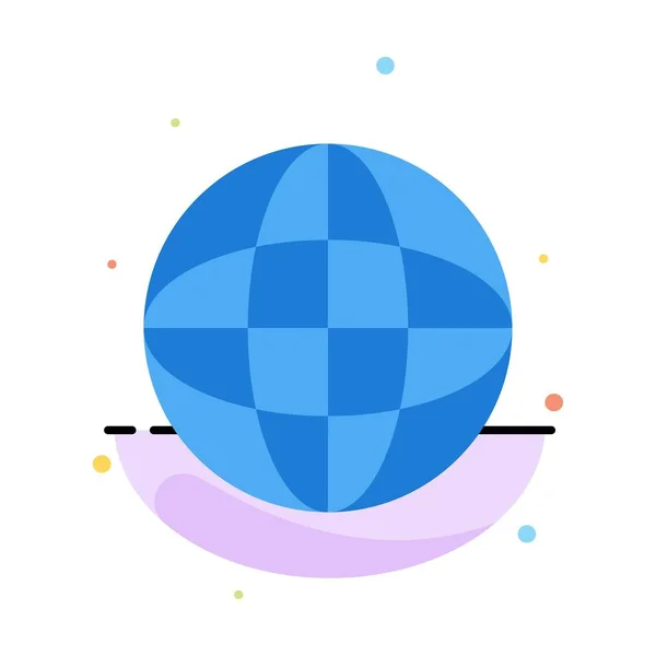 Monde, Globe, Internet, Éducation Résumé Flat Color Icon Templ — Image vectorielle