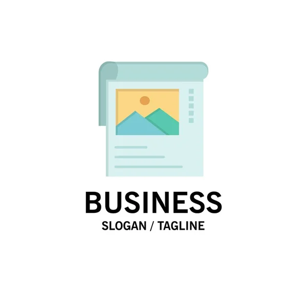 Behang, poster, brochure Business logo sjabloon. Platte kleur — Stockvector