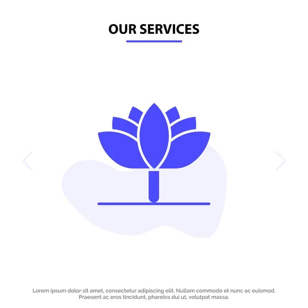 Our Services Flower, Spring Flower, Tulip Solid Glyph Icon Web c