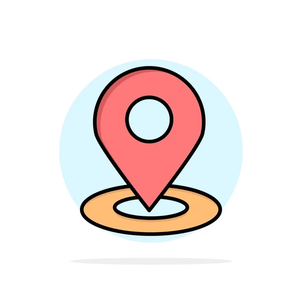 Localização, Mapa, Pin, Hotel Abstract Circle Fundo Cor plana —  Vetores de Stock